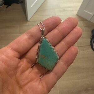 Sterling silver real turqouise pendant